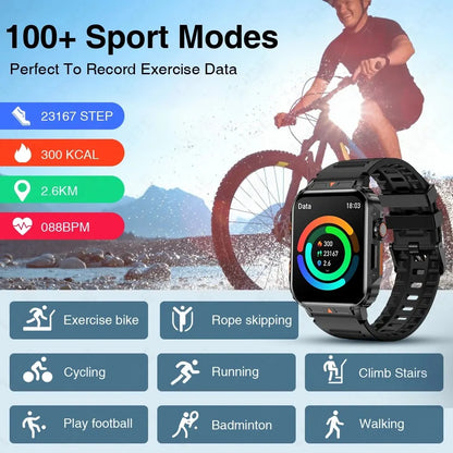 Smartwatch with 1.95 Inch Screen & Health Monitoring Technology