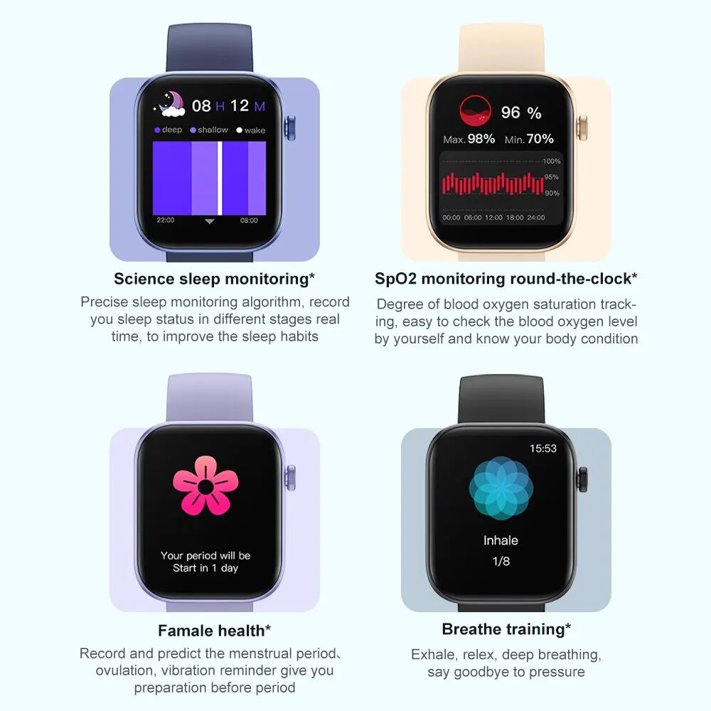 Health Monitoring IP68 Waterproof SmartWatch