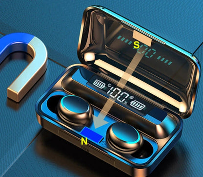 F9 Wireless Earphones + LED Display