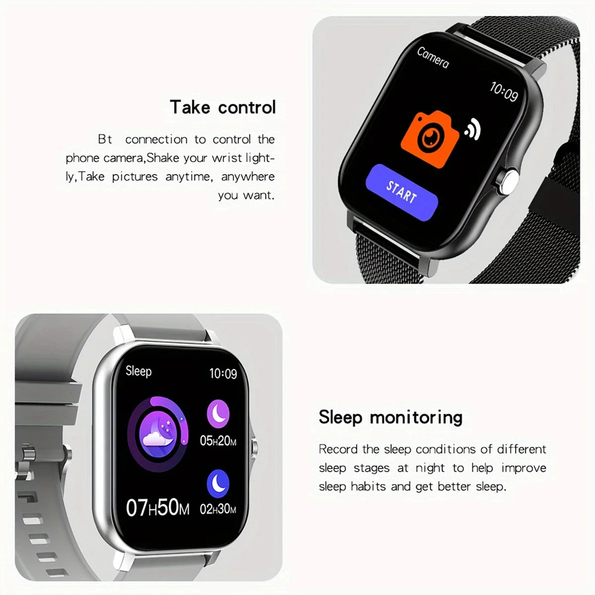 Smart Watch For Women + Touch Screen & Bluetooth Connection