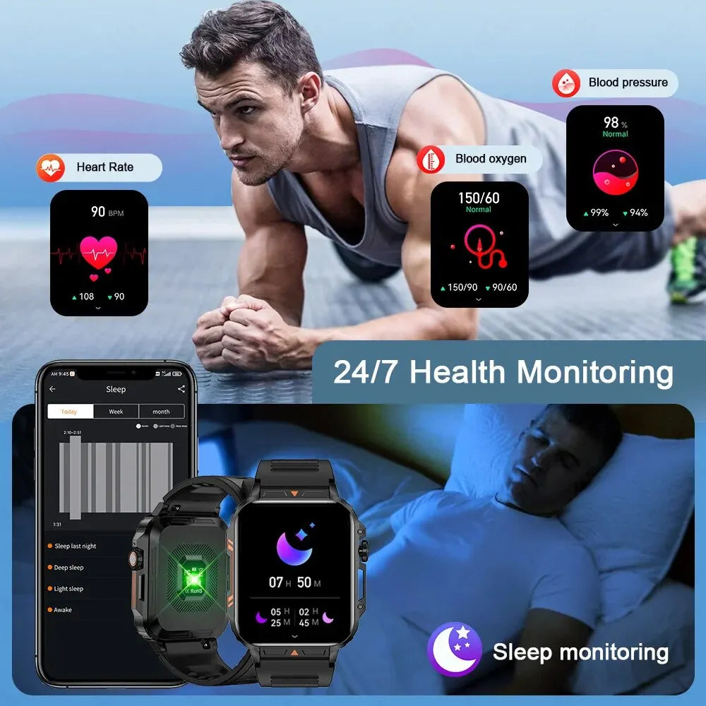 Smartwatch with 1.95 Inch Screen & Health Monitoring Technology