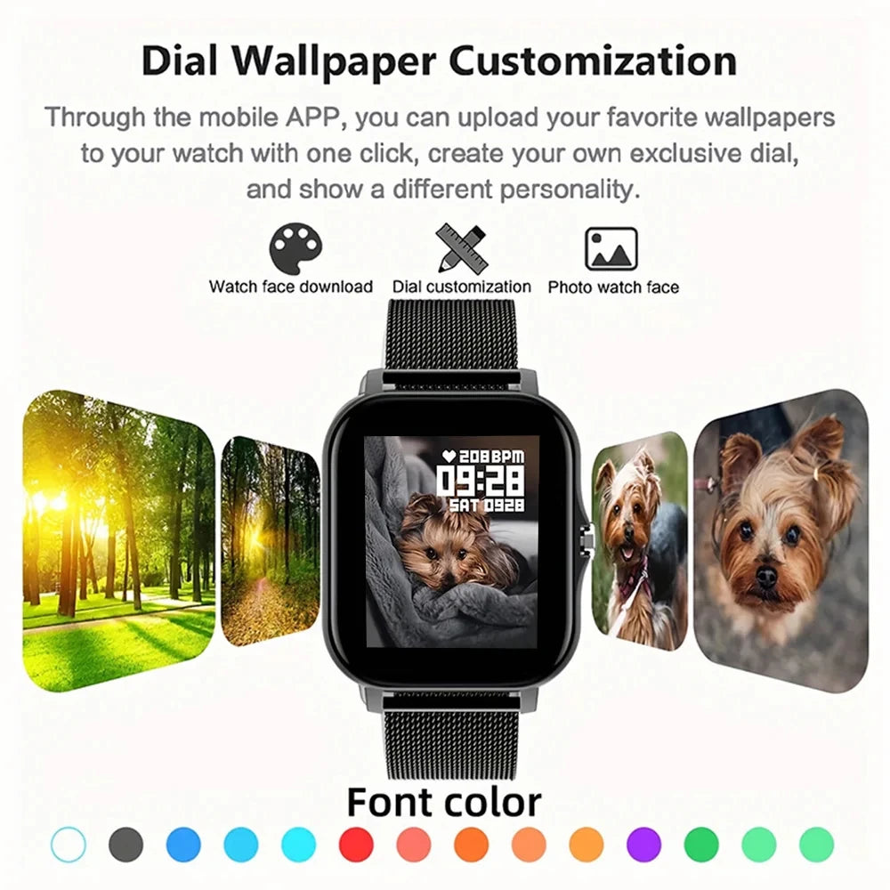 Smart Watch For Women + Touch Screen & Bluetooth Connection