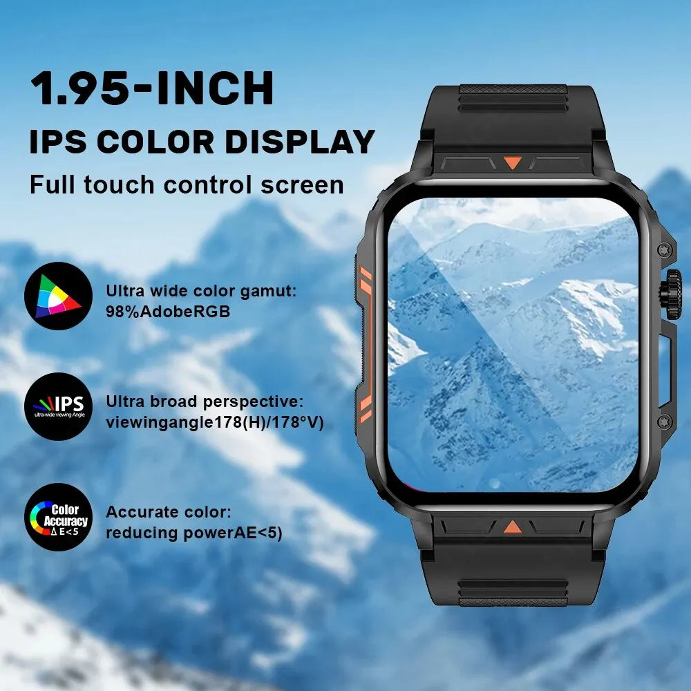 Smartwatch with 1.95 Inch Screen & Health Monitoring Technology