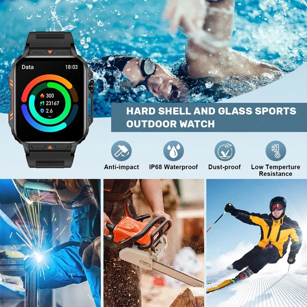 Smartwatch with 1.95 Inch Screen & Health Monitoring Technology